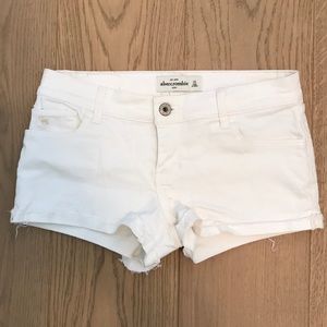 White Jean Shorts